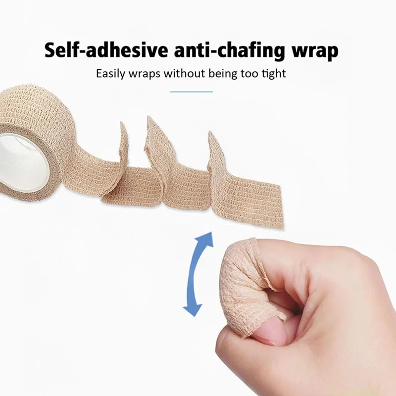 1Roll Toe Protector Bandage Heels Heel Anti-wear Adherent Tape Cohesive Toe Finger Cushions for Pain Relief Ingrown Treatment