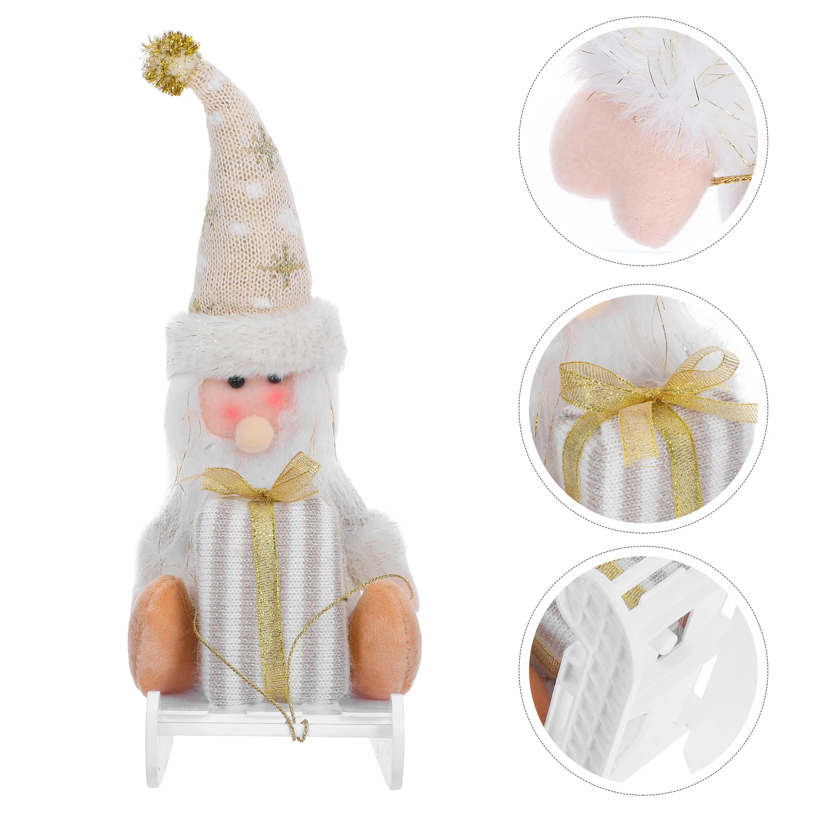 

Christmas Decoration Stuffed Santa Ornament Fireplace Party Favor Claus