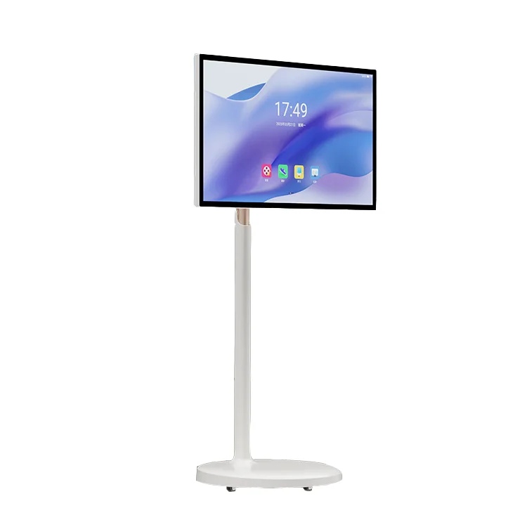 Android Monitor Smart TV 32 Inch Smart Touch Screen Movable Battery Rechargeable Rotate Touch Screen LCD Gaming Live Room