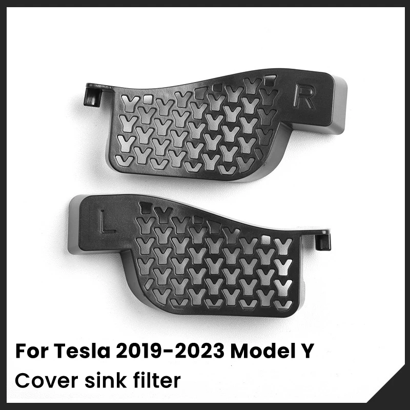 Filtro de desechos para Tesla Model Y, filtro de ranura de guía de agua para maletero delantero, cubierta de protección antiobstrucción, Red de filtro de canal de agua