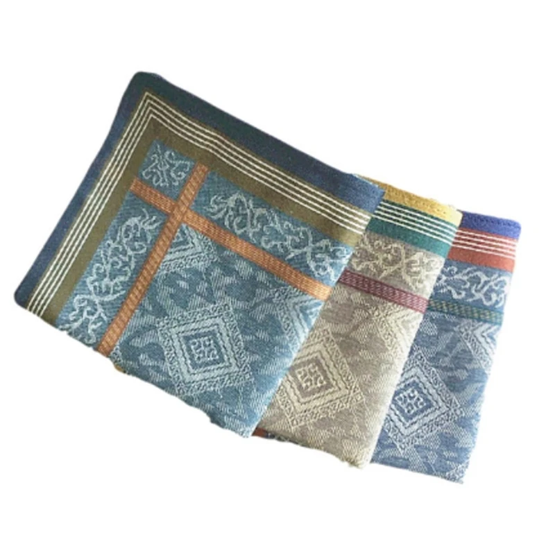 Cotton Handkerchiefs Stylish Weave Men's Handkerchief Soft Cotton Handkerchief Kerchief