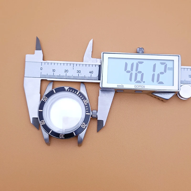 High-quality stainless steel watch case accessories for 46mm men's watch. Suitable for replacing the case of 8215 movement watch