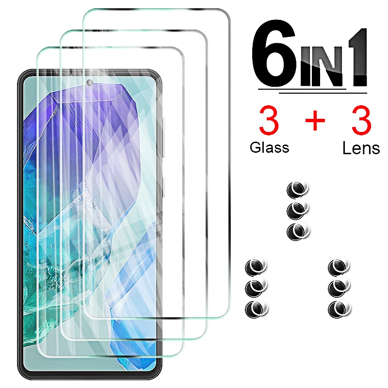 Protective Glass for Samsung Galaxy M55 5G M15 M54 M34 M14 Screen Protectors Tempered Camera Soft Lens Film M 55 15 54 34 14