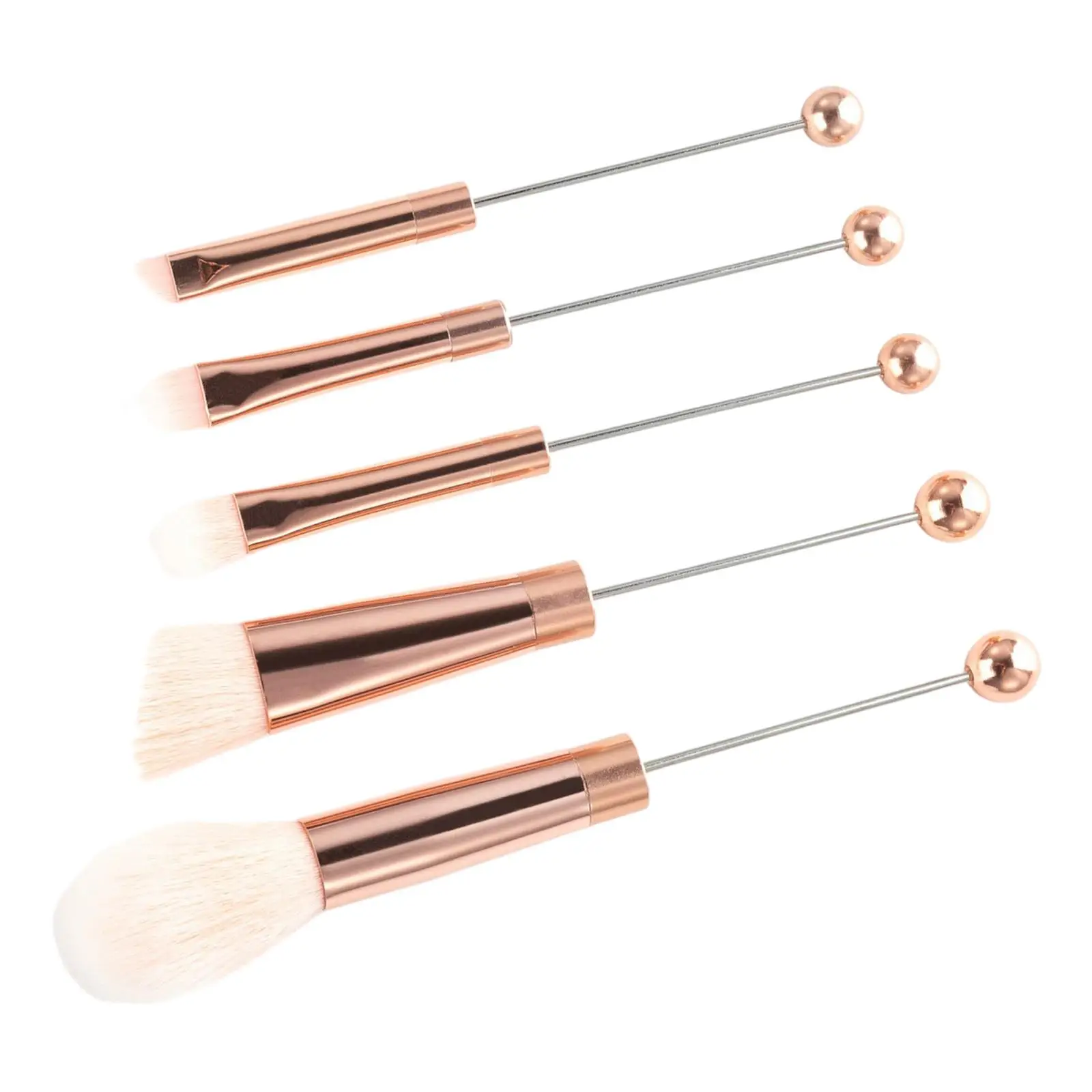 5Pcs Beaded Eyeshadow Brush Eyebrow DIY Blending Face Powder Make up Brushes Tool Kits for Adults Bestie Sister Lady Girlfriend