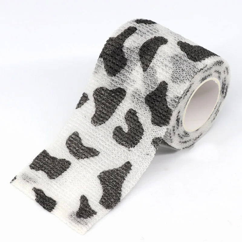 6 Rolls Vet Wrap Cohesive Bandage Self Adhesive Elastic Tape Animal Print Non-woven Breathable for Dog Cat Horse Wound Care