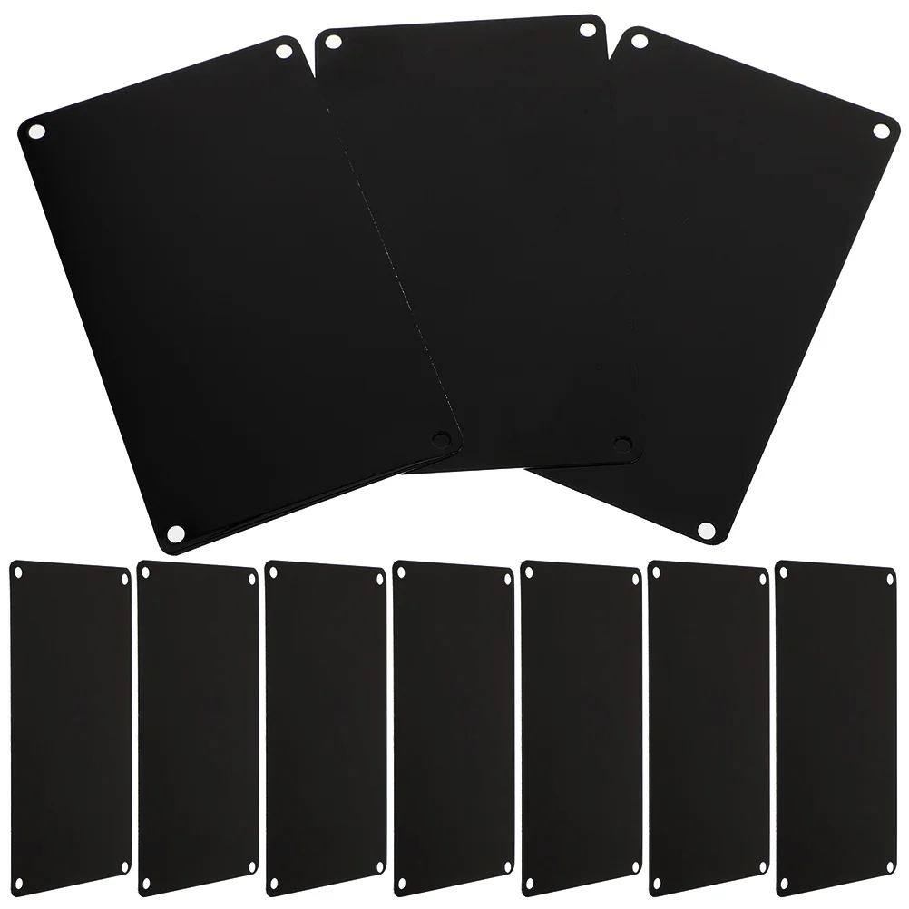 

10 Pcs Blank Aluminum Signs 80x60mm Black Oxidized Paintable Name Plates DIY Door Metal Engraving Customizable Hotel Office