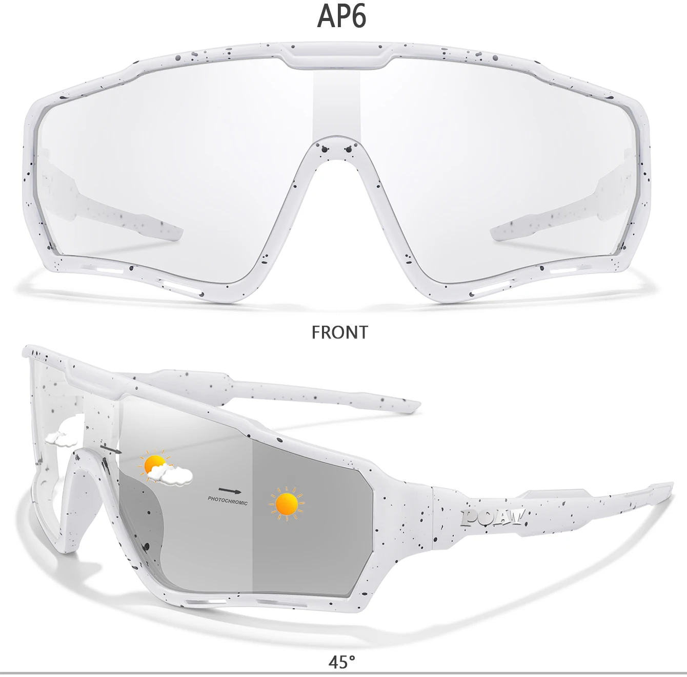 POAT Marke Motorrad Photochrome Winddicht Sonnenbrille Männer MTB Fahrrad Brillen Sport Radfahren Angeln Laufen Gläser – Detail 10