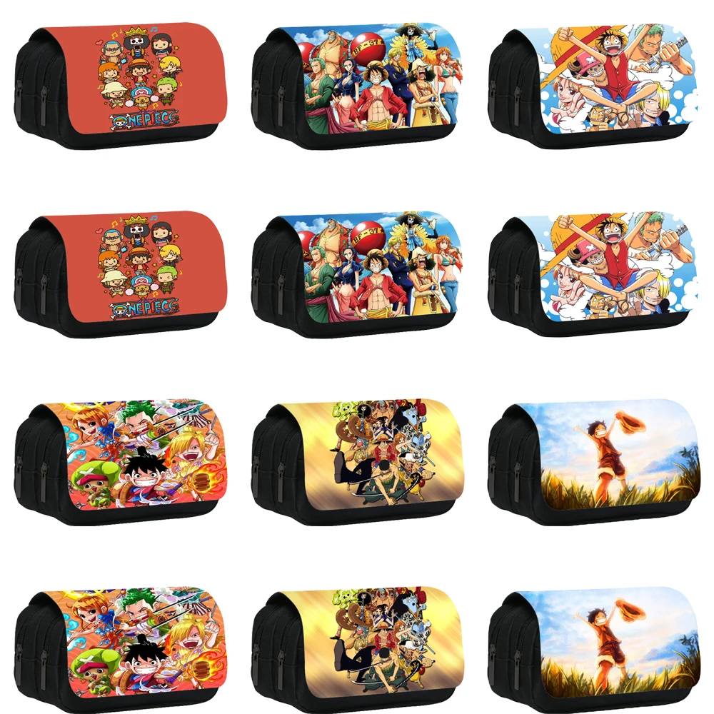 ONE PIECE Type Pencil Bag Nylon pencil case children black to school supplies High Quality stationery set