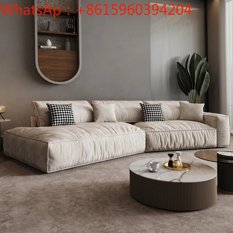 Italian minimalist sofa Budapest special-shaped corner Technology cloth sofa oblique corner large family living room