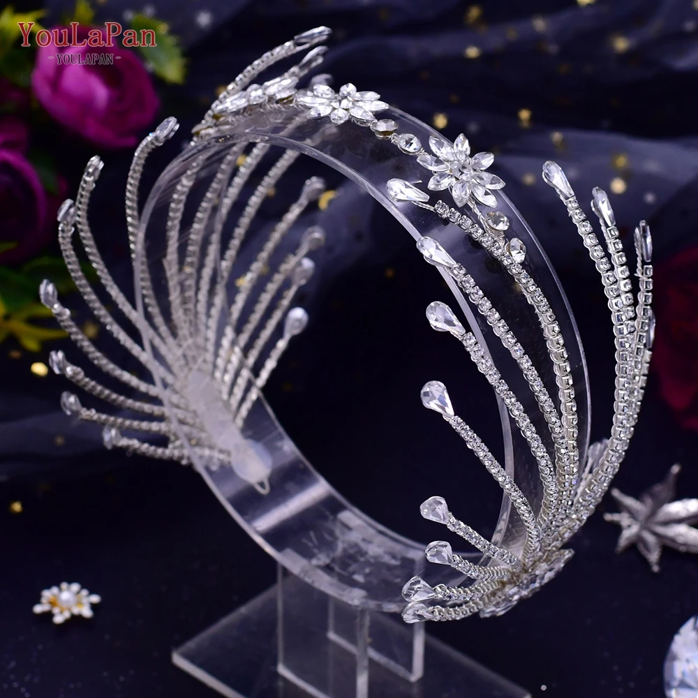 TOPQUEEN Crystal Wedding Headband for Bride