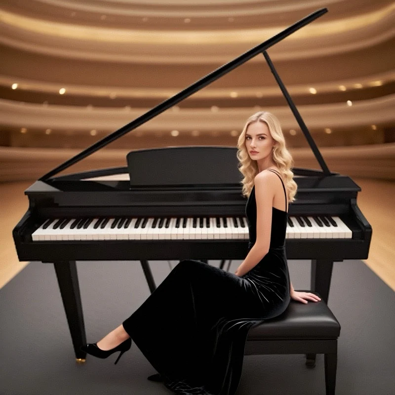 

88-клавишное цифровое пианино с взвешенным молотком для взрослых и начинающих, вертикальное электрическое пианино с подключением MIDI/USB