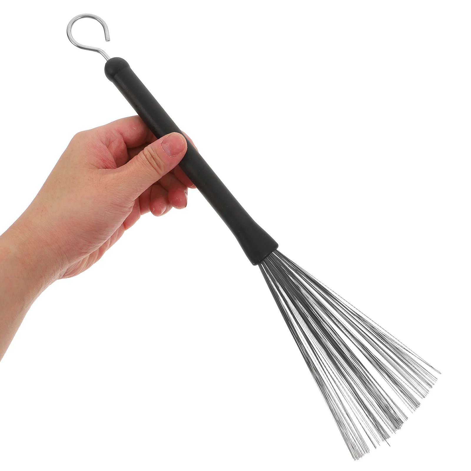 

2pcs Retractable Loop End Drum Brushes 320Mm Steel Wire Rubber Handle For Light Playing Metal Drum Sticks Instrument Accessory