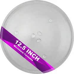 12.5 inch/31.5 cm Microwave Glass Plate / Microwave Glass Turntable Plate Replacement for 23L 25L Kitchen Microwave