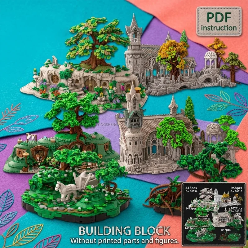 

Набор для расширения ландшафтного дизайна MOC Architecture для моделей 10316 и 10354: Детали для обновления лесных деревьев (ТОЛЬКО) — Кольца для диорамы, строительные блоки, игрушечные кирпичики