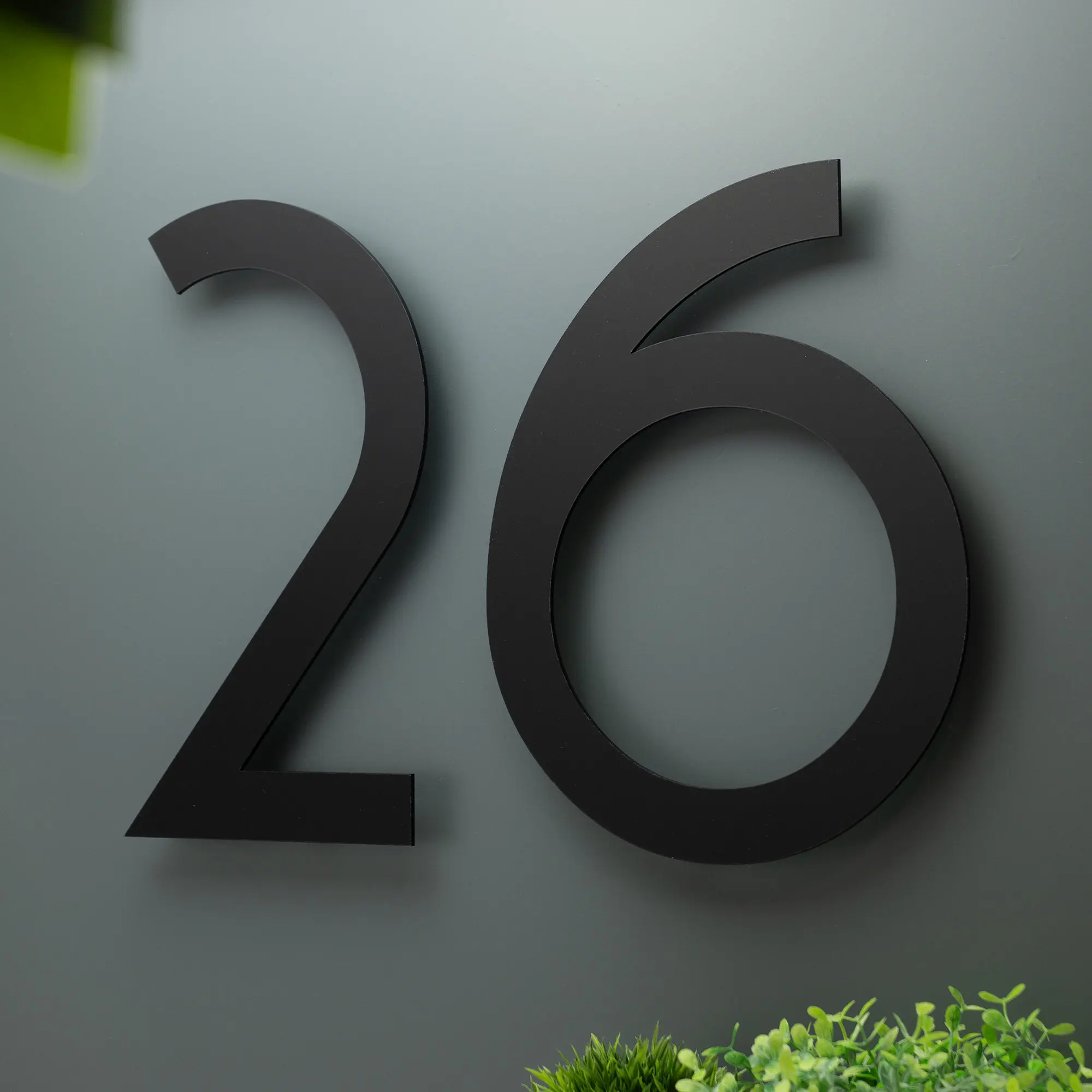 

Custom modern house number letters large matte surface address number acrylic UV protection house number