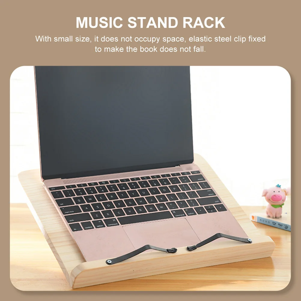 

Pratical Reading Rack Book Shelf Student Solid Wood Pine Elastic Clip Fixed Tilt Angle Adjustable