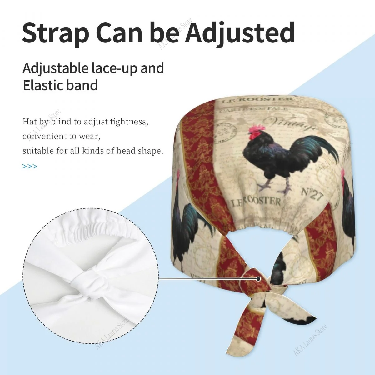 Pet Shop Vintage coq unisexe soins infirmiers gommage casquettes drôle respirant vétérinaire soins infirmiers accessoires anaesthésie gommage casquette