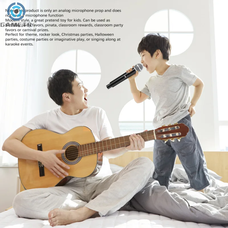 Children's Microphone Simulation Mic Model Media Interview Props Microphone Toys Educational For Kids Eloquence Performance Mic