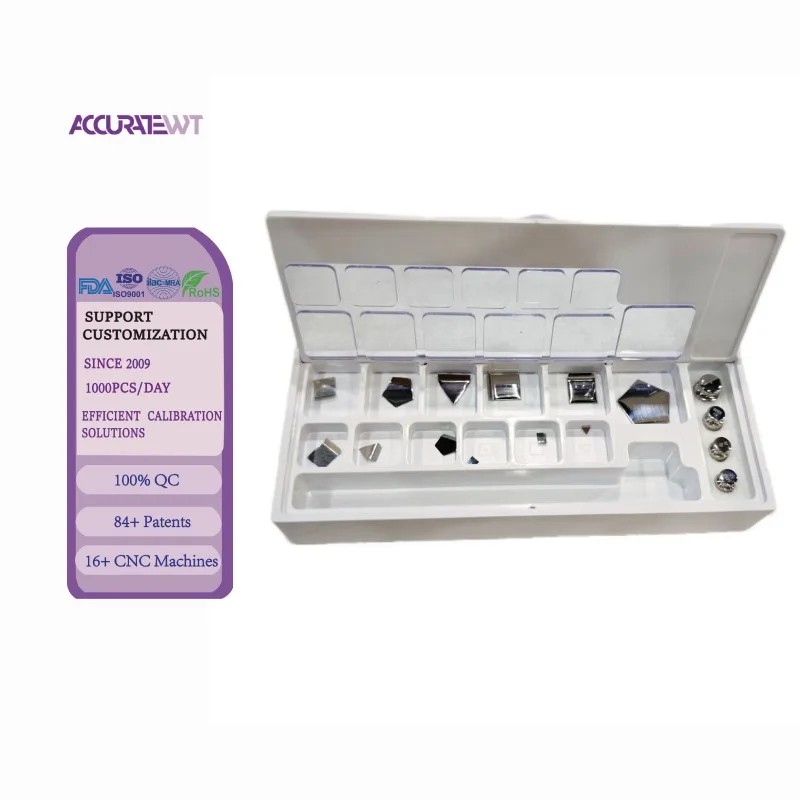 

Набор для калибровки прецизионных балансов, вес 1 мг-5 г, вес из нержавеющей стали, класс OIML для E2 F1 F2