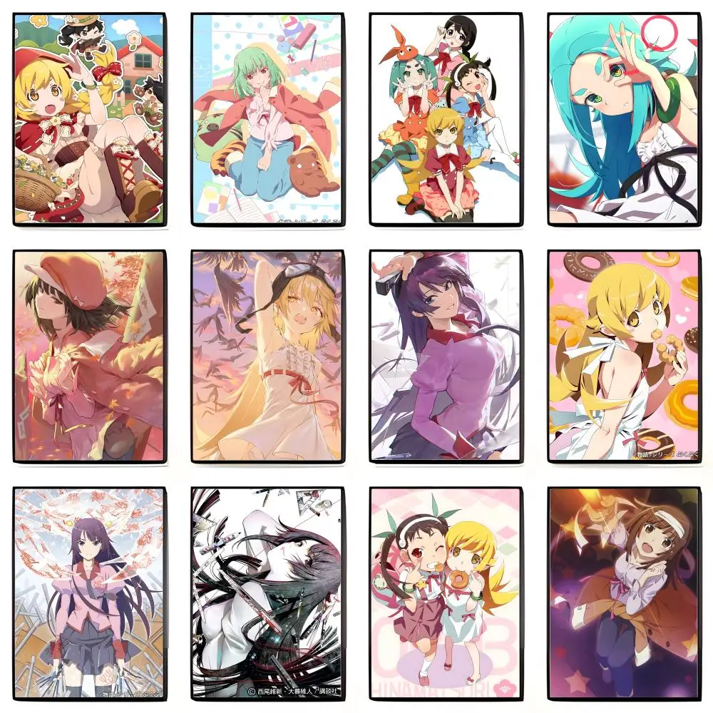 fantasy anime Monogatari Series Poster Self-adhesive Art Waterproof Sticker Coffee House Dorm Room Wall Decor