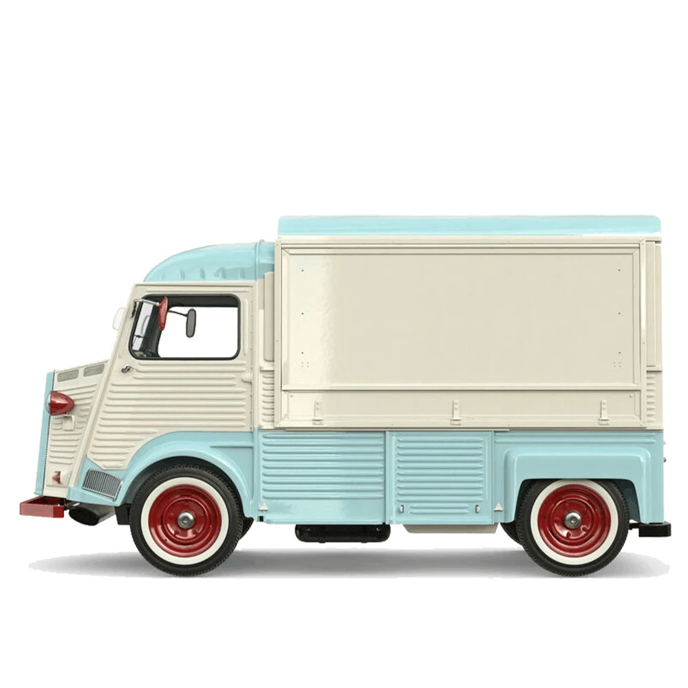 OEM truk makanan listrik klasik Van makanan bergerak komersial troli penjual sarapan khusus dengan peralatan dapur