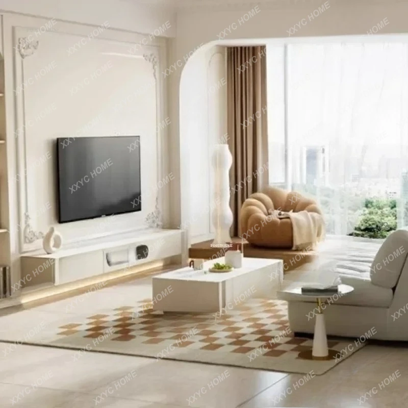 L Suspended Wall-mounted TV Stand Set Cheap Furniture Living Room With Bookshelves Wall Cabinet Hotel Home