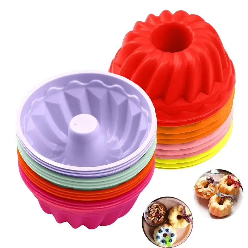 Silicone Cake Mold Food Grade Dishwasher Safe Heat Resistant Non-Stick Bakeware for Home Baking DIY New Year Party Cake Desserts