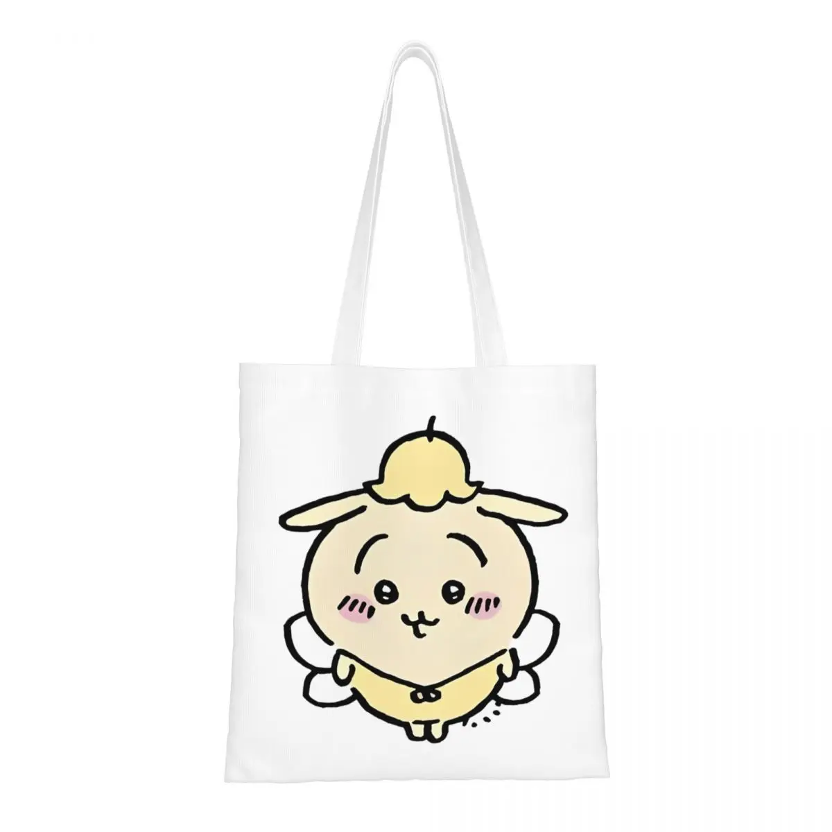 

Women Men Chiikawa Cute Daily Adventures Tote Bags Large Capacity Usagi Grocery Bag for Girl Handbags