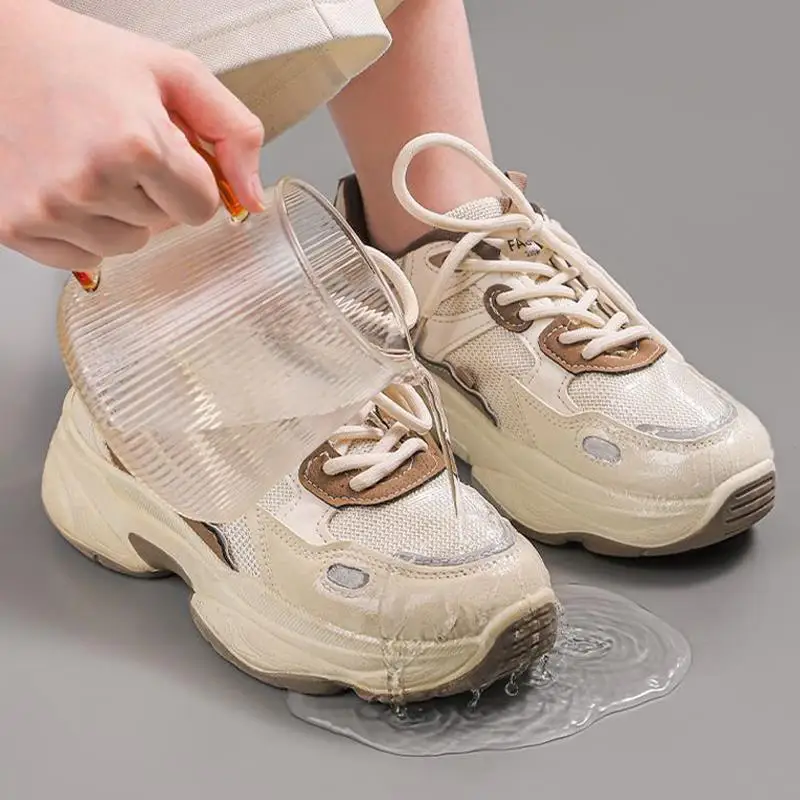 Waterproof Shoe Covers Rainproof Stickers Anti-dirt Membrane Slip-On Shoe Covers for Wet Days Shoe Head Protection Film