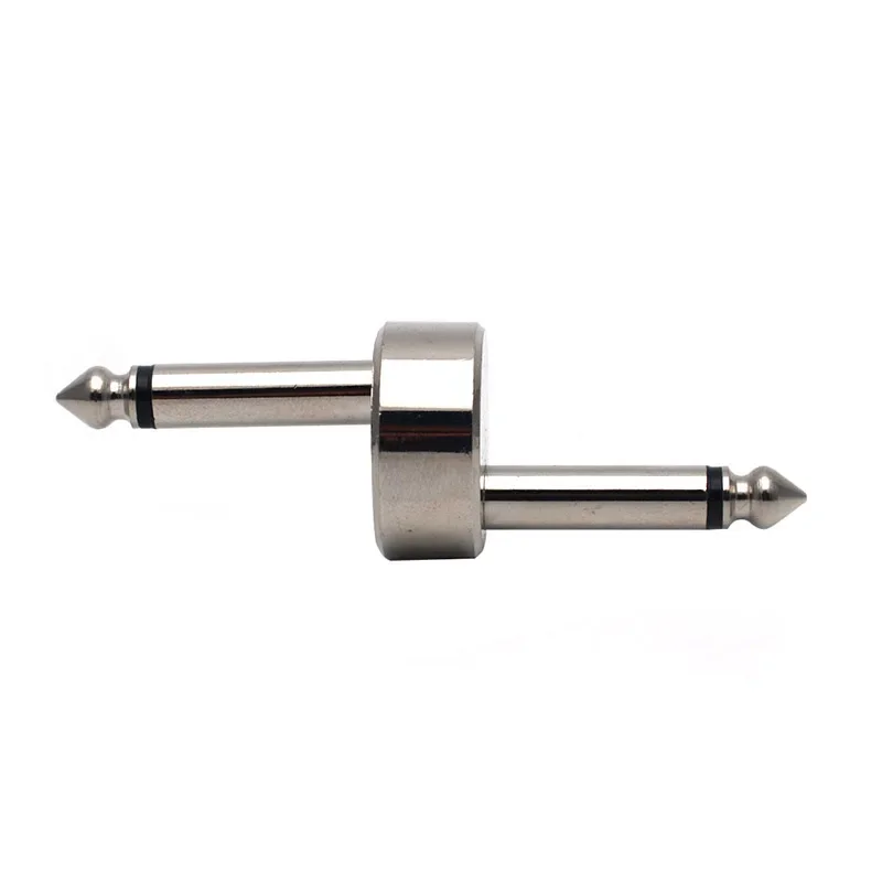 4Pcs 6.35 to 6.35 Guitar Effect Pedal Connector Z type Audio Adaptors Connecting Jack Silver Gold