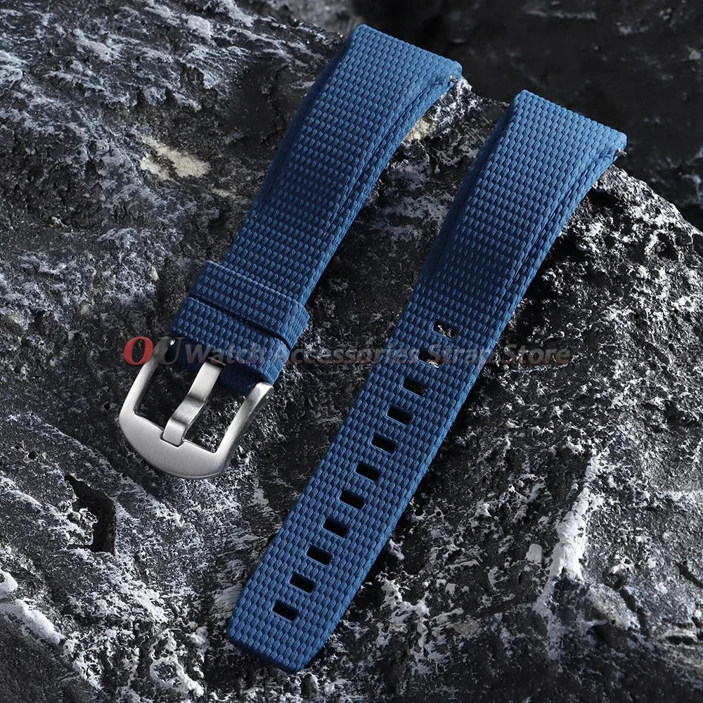 FKM Gummi-Uhrenarmband mit Gebogenen Enden 20mm 21mm 22mm für Omega für Seiko Militärarmband Schnellverschluss Herren Sportarmband für Longines – Detail 12