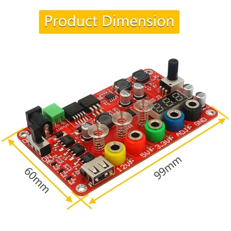 New Version of ATX Power Breakout Board and Acrylic Housing Kit, with ADJ Adjustable Voltage Knob and Touch