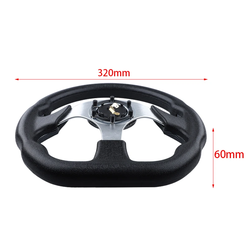 Universal Car Steering Wheel 13 Inches 320MM Aluminum Leather Aluminum Racing Sport Steering Wheel With Logo Auto Accessories