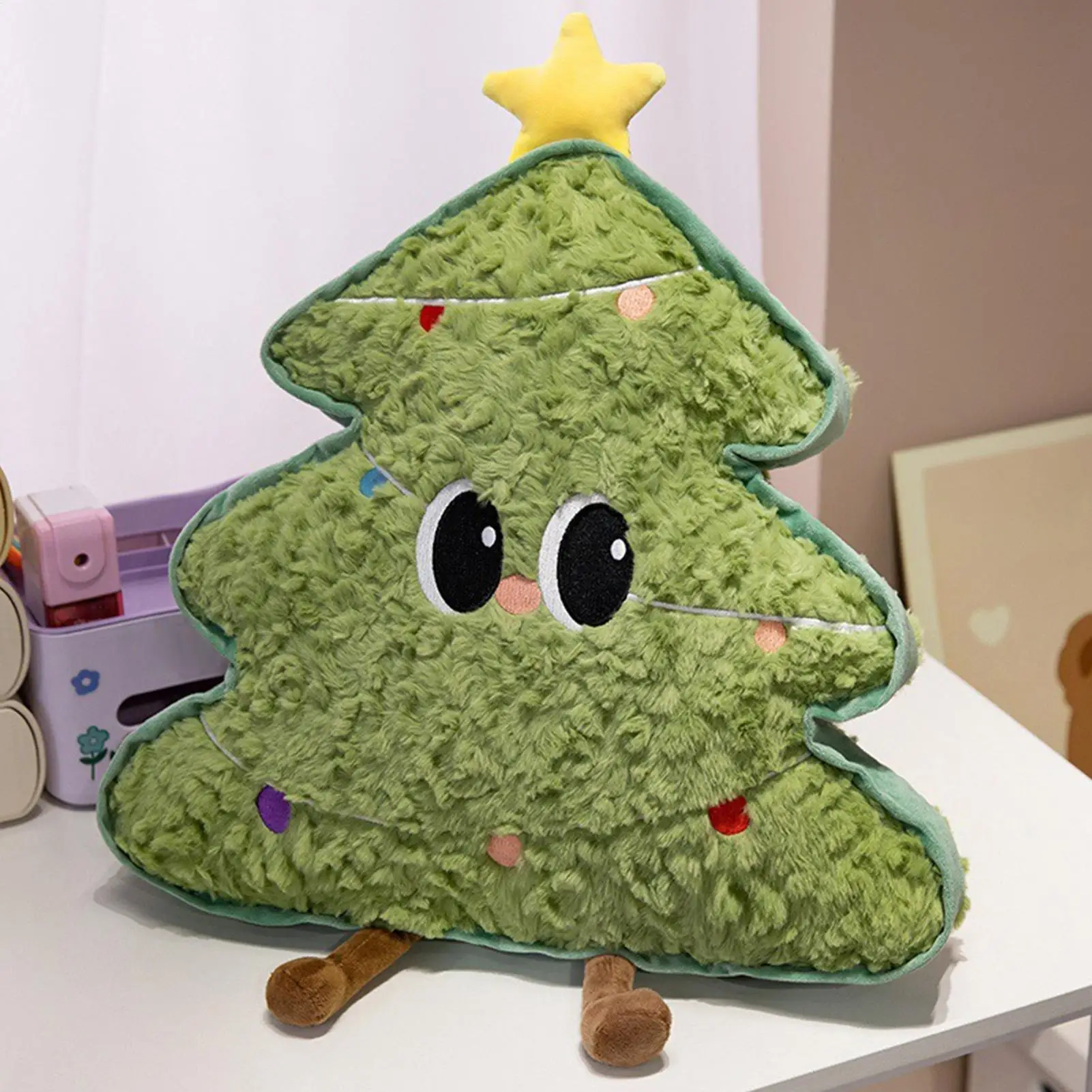 دمية الزنجبيل أفخم لينة لطيف شجرة عيد الميلاد ديكور المنزل عيد الميلاد رمي الوسائد لرجل الثلج السنة الجديدة عطلة القراءة الجلوس #5