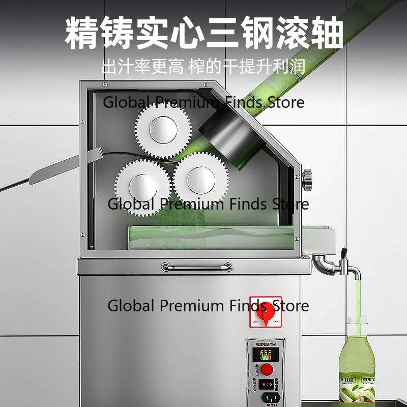 Commercial Stainless Steel Fully Automatic Electric Plug-in Rechargeable Desktop and Upright Sugarcane Juicer