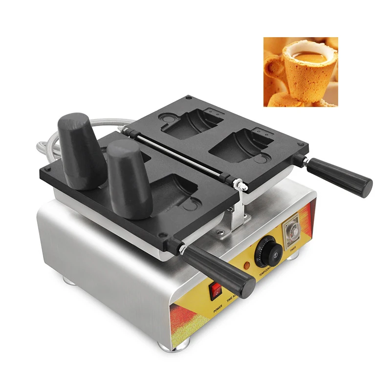 110V/220V Coffee Cup Egg Tart Shell Machine Water Cup Shape Waffle Maker Baking Machine Waffle Snacks Making Machine