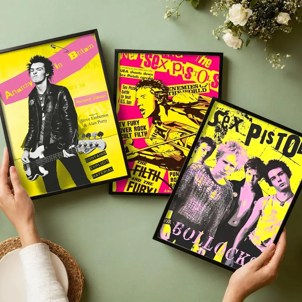 Rock Band S-Sex pistols Poster Decorative Wall Art Stickers Mural Photo Print for Home Living Room Hallway Decor