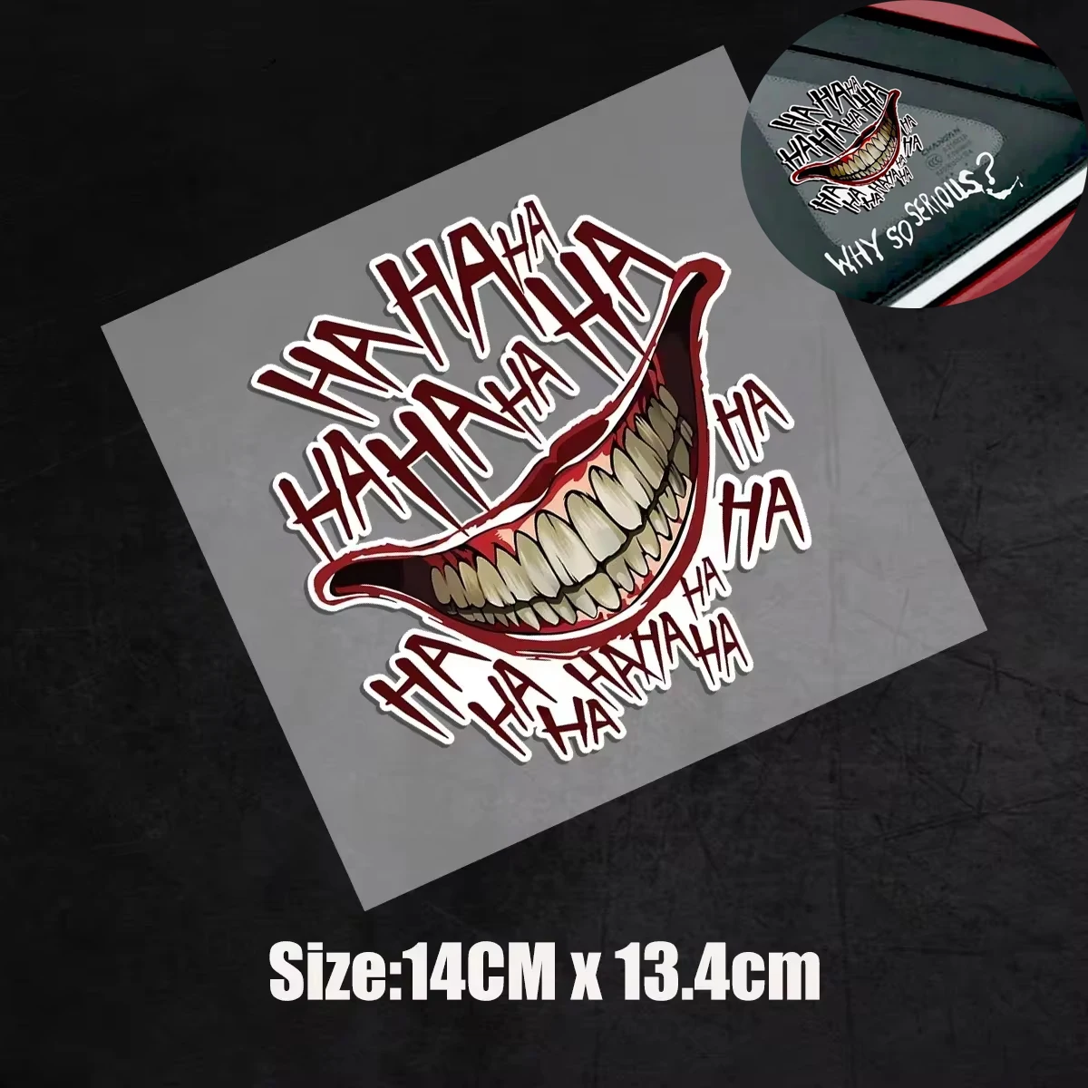 Hahaha grinsen von ohr zu ohr jdm modifizierte reflektierende Karosserie Fenster Windschutz scheibe Skateboard Laptop Graffiti Vinyl Aufkleber Aufkleber