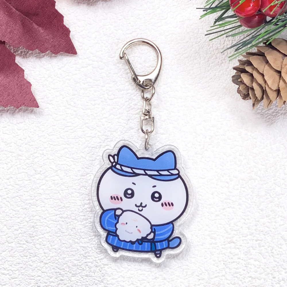 1/13 Stück Anime-Figuren Chiikawa Auto-Schlüsselanhänger Zubehör Acryl Niedliche Anhänger für Taschen Lustiger Schlüsselhalter Rucksack-Dekoration – Detail 9