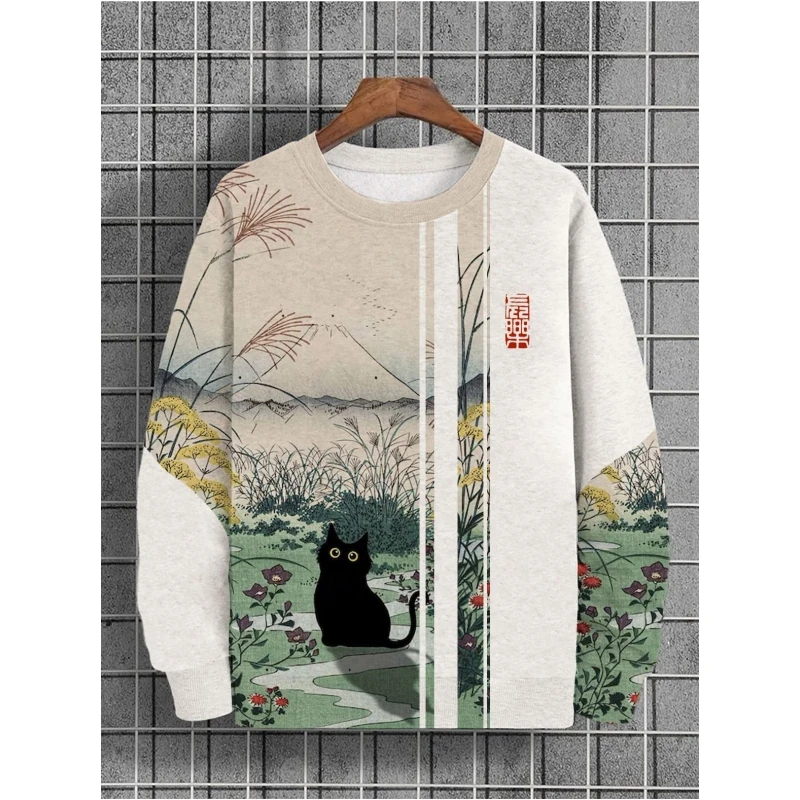 Casual Van Gogh Graphic Sweatshirts Fashion Spring Autumn Long Sleeve 3D Printed Mens Pullovers Loose Harajuku Simple Hoodies