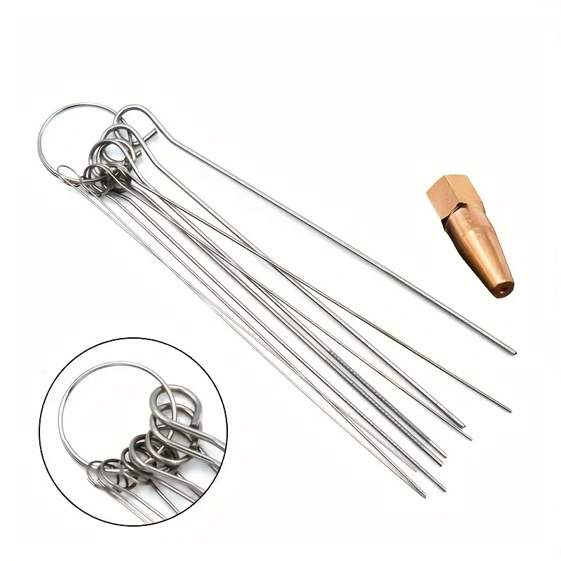 10-Edelstahl-Duschkopf-Reinigungsbürsten-Set mit Nadel, geeignet für Duschköpfe in mehreren Größen, Reinigungswerkzeuge für Badezimmerzubehör – Detail 7