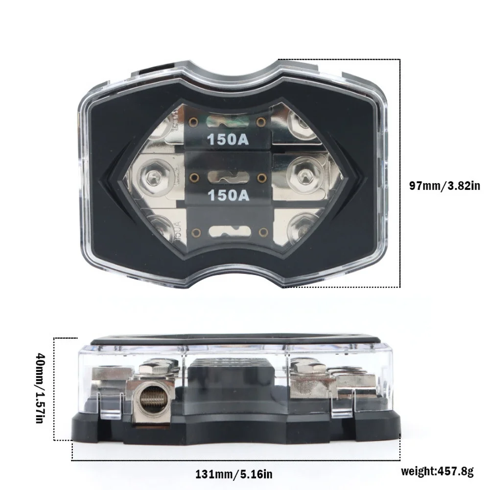 Automotive 60A Fuse Holder for Car Audio Subwoofers Power Inverters and Protection 0AWG 2AWG 4AWG Wire Compatibility