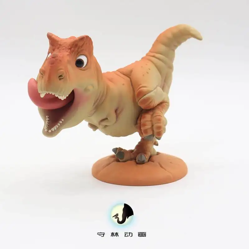 ShouLin Animation Chibi T-Rex Figure Tongue Out Dinosaur Model Collectible Toy 8.5cm Height 11.5cm Length For Kids Adults