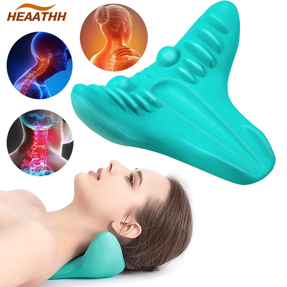 

Neck and Shoulder Relaxer Cervical Traction Device Neck Stretcher Neck Pillows for Muscle Pain Relief, Cervical Spine Alignment