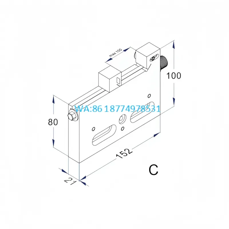 Wmwmnu for Manual Walking Wire Clamp Universal Vise with Adjustable Accuracy 0.005 mm EDM Fixture Bench Vise