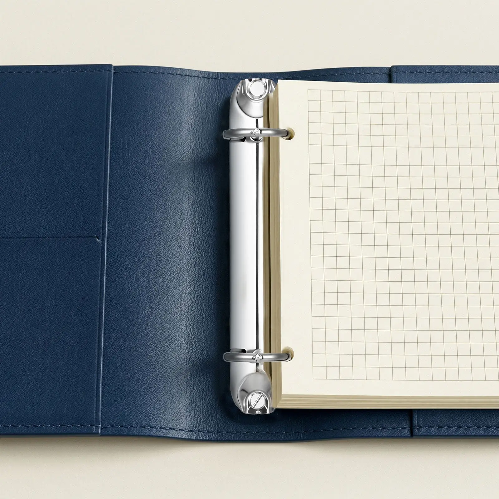 

2-Ring Silver Metal Binder Mechanism DIY Document Binder for Loose Leaf Paper Notebook Binding School Office Home Use
