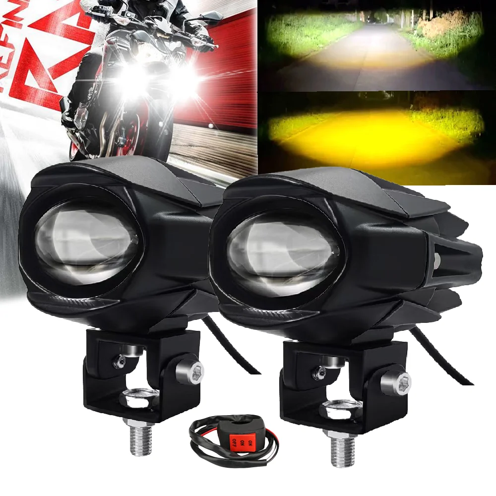 Motorcycle LED 180W Auxiliary Headlight Len Fog Lamp  Long Range Spot Driving Light for  4x4  ATV Truck Bike SUV ATV Truck UTV