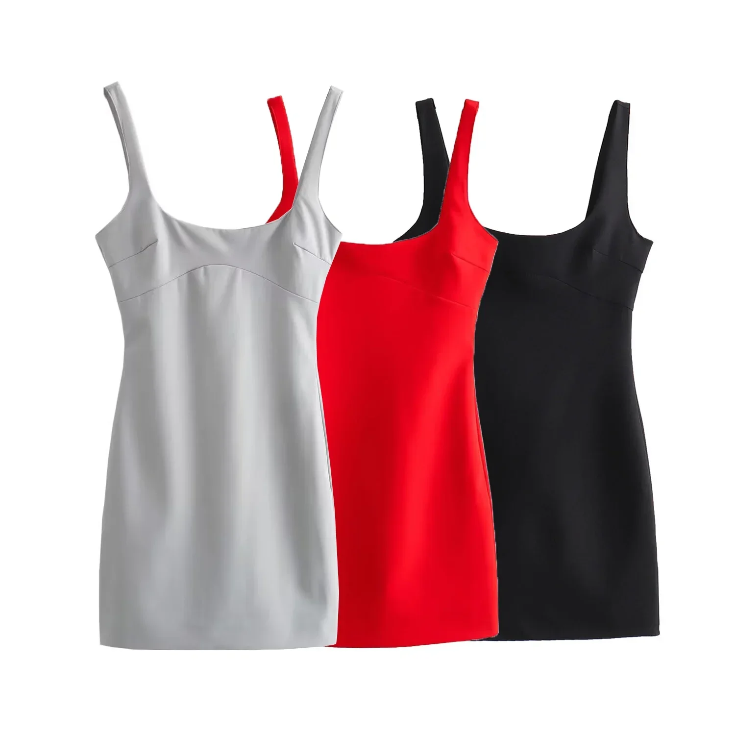 

Summer New Women Fashion Sexi Hot Slim Back Zip Sleeveless Backless Sling O-Neck Mini Dress Chic Female Evening Dresses
