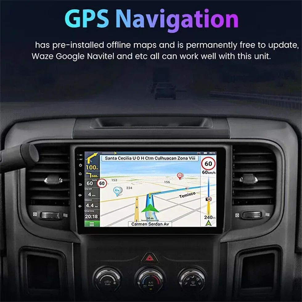 Android 14.0 For Dodge Ram 1500 2500 3500 2013-2018 2019 Car Radio Multimedia Video Player Navigation GPS Carplay Autoraido