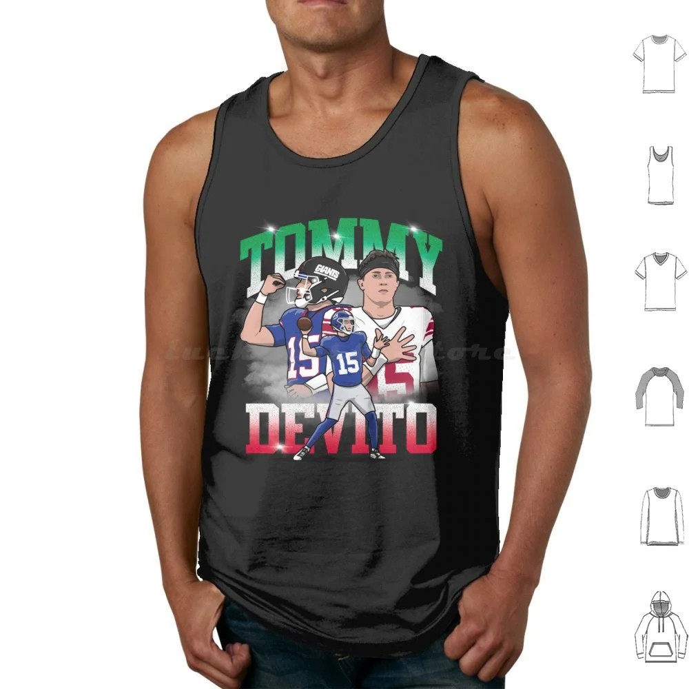 Depto-camisetas sin mangas para hombre y mujer, chaleco italiano de fútbol, 15 chuletas, Ny D Pastrami Quarterback, gesto de mano americano